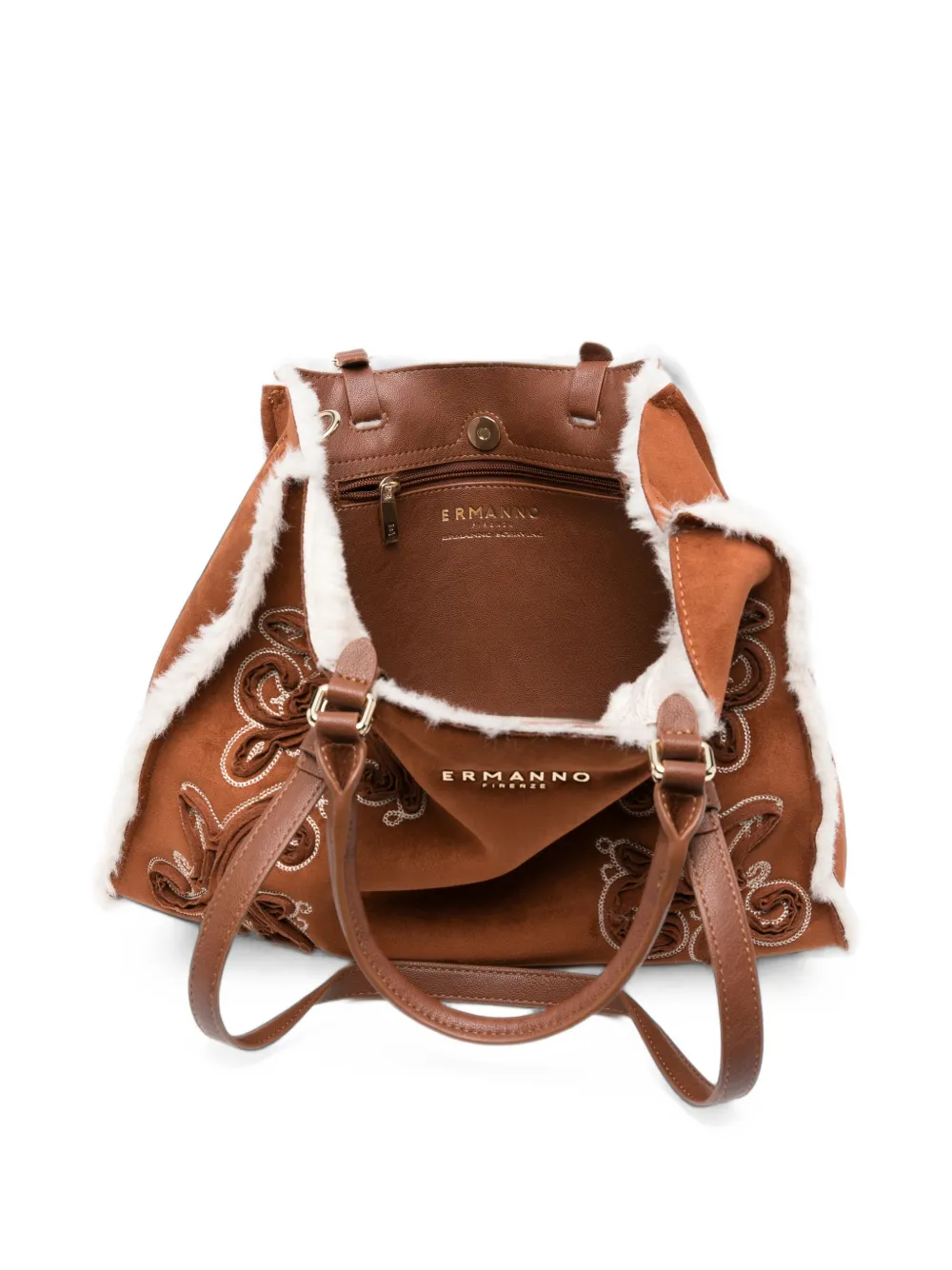 ERMANNO FIRENZE small embroidered tote bag Bruin