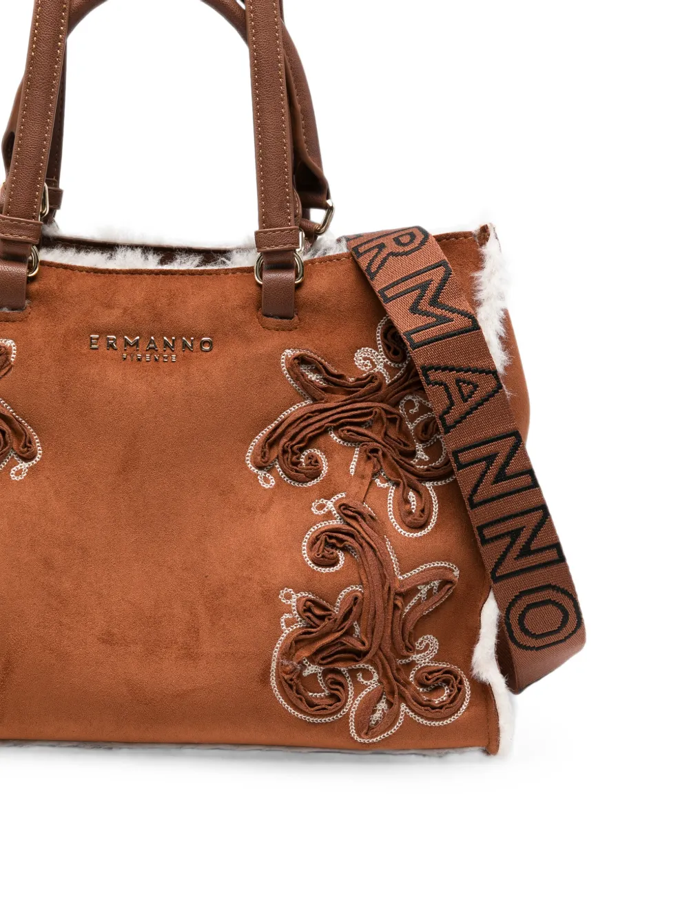 ERMANNO FIRENZE small embroidered tote bag Bruin