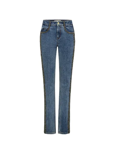 Hellessy Arlo braided-trim straight-leg jeans