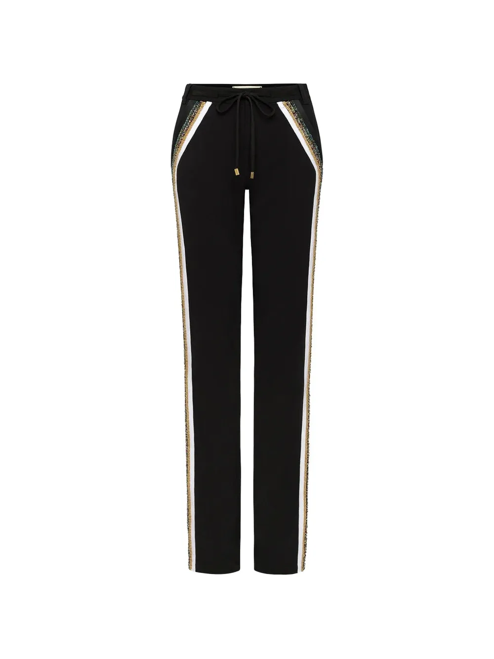 Hellessy Toni Sequin-embellished Drawstring-waist Trousers In Black