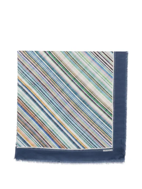 Missoni diagonal-stripe fringed scarf