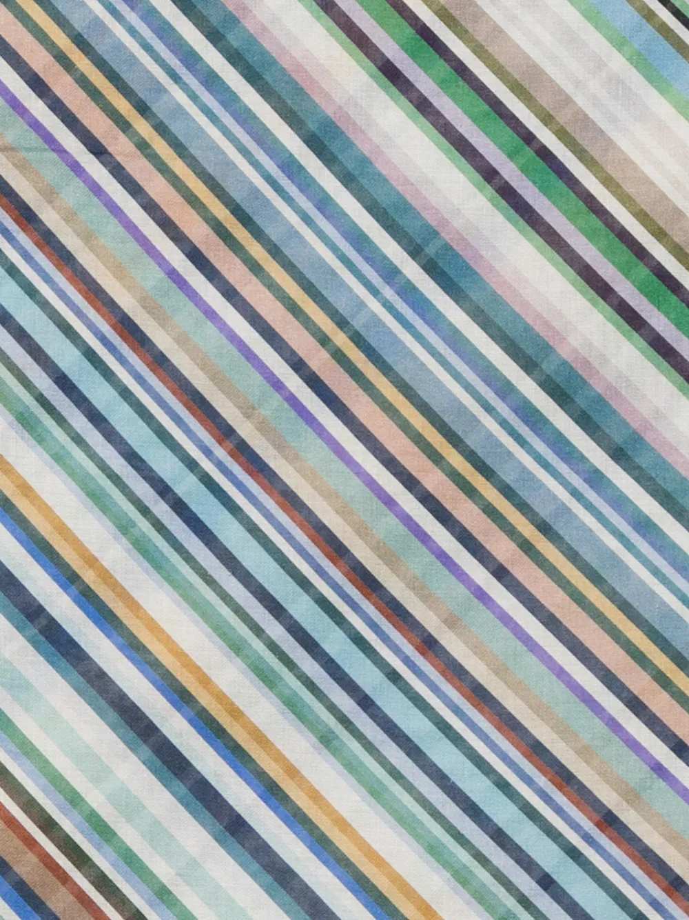 Missoni Sjaal met diagonale streep en franje Blauw