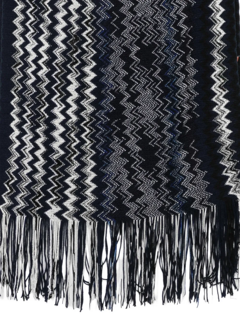 Missoni Sjaal met franje Blauw