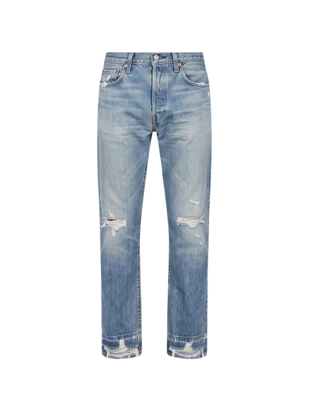 Levi's Vintage Clothing 501 LVC Bonner distressed straight-leg jeans - Blau