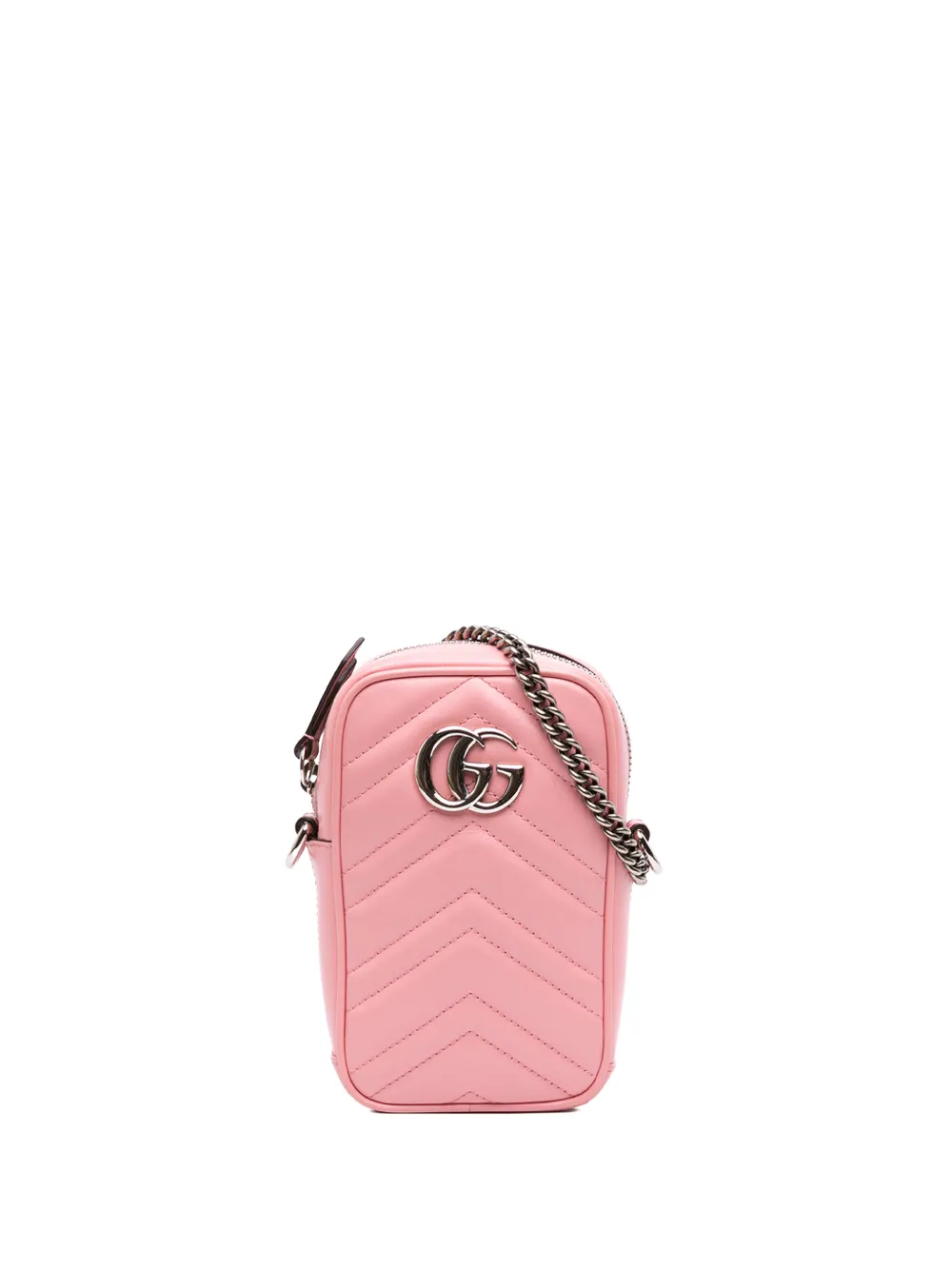 Gucci Pre-Owned 2016-2026 Mini GG Marmont Matelasse Leather crossbody bag - Rosa
