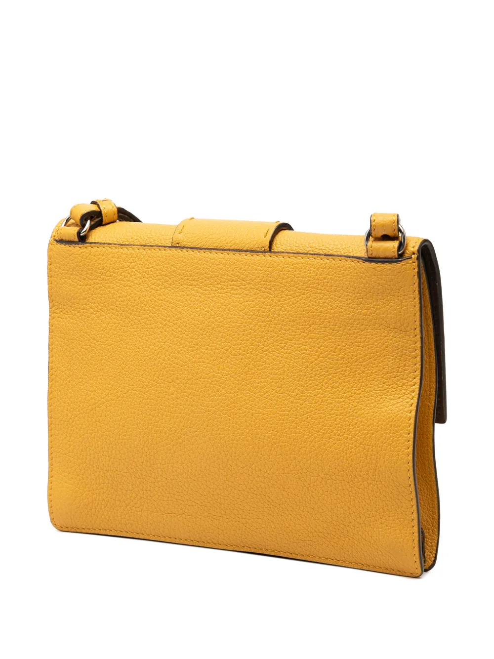 Fendi Pre-Owned 2010-2026 Selleria Flat Baguette leren crossbodytas Geel