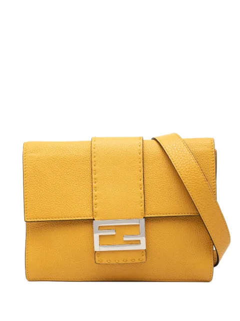 Fendi Pre-Owned 2010-2026 Leather Selleria Flat Baguette crossbody bag