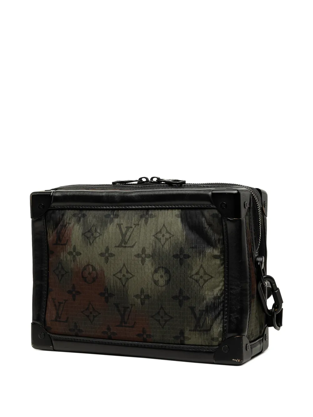 Louis Vuitton Pre-Owned 2020 Soft Trunk nylon crossbodytas met camouflageprint en monogram Groen
