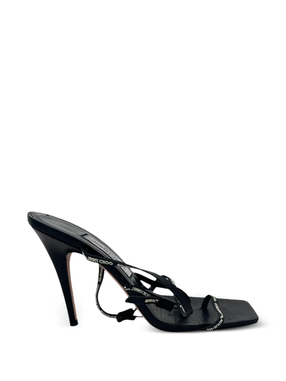 Jimmy Choo Pre-Owned x Off-White Jane Sandalen 100mm - Schwarz