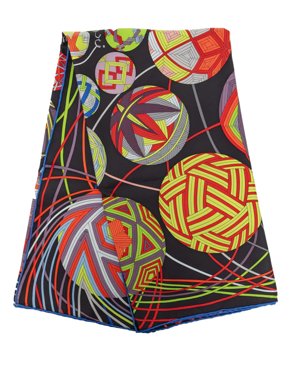 Hermès Pre-Owned 2010-2018 L Art du Temari Silk Scarf 90 scarves - Nero