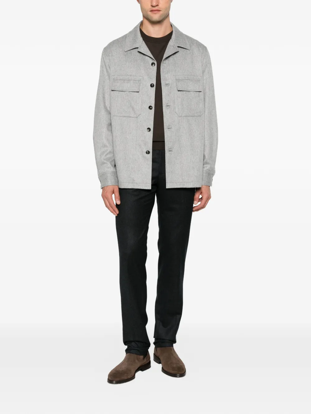 Paul Smith Trui van merinowol met ronde hals Bruin