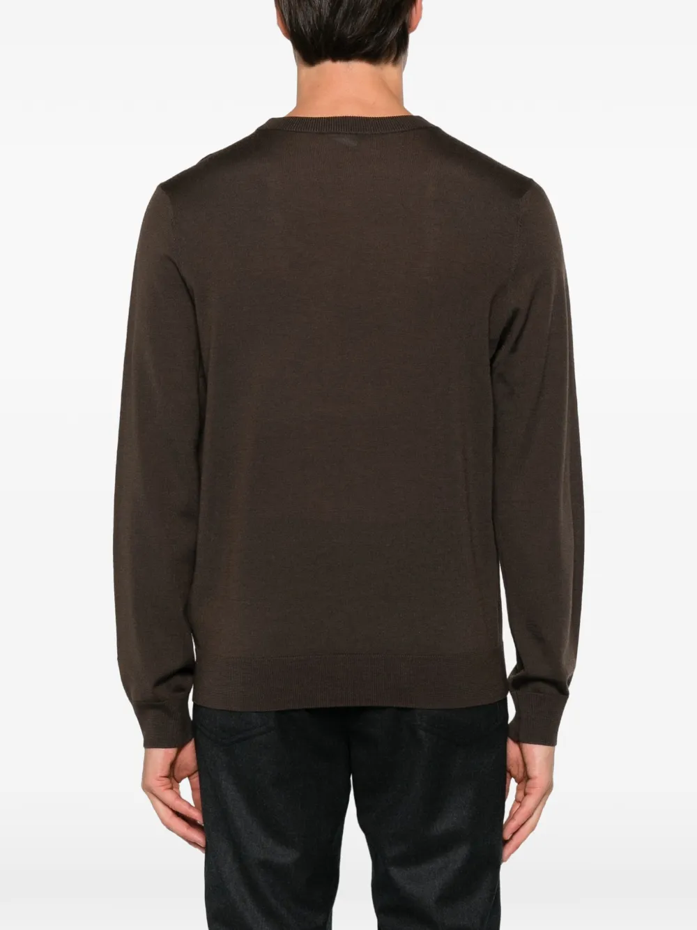 Paul Smith Trui van merinowol met ronde hals Bruin