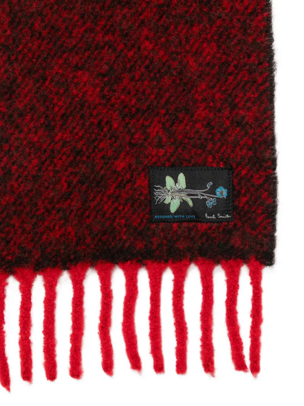 Paul Smith Sjaal met colourblocking Rood