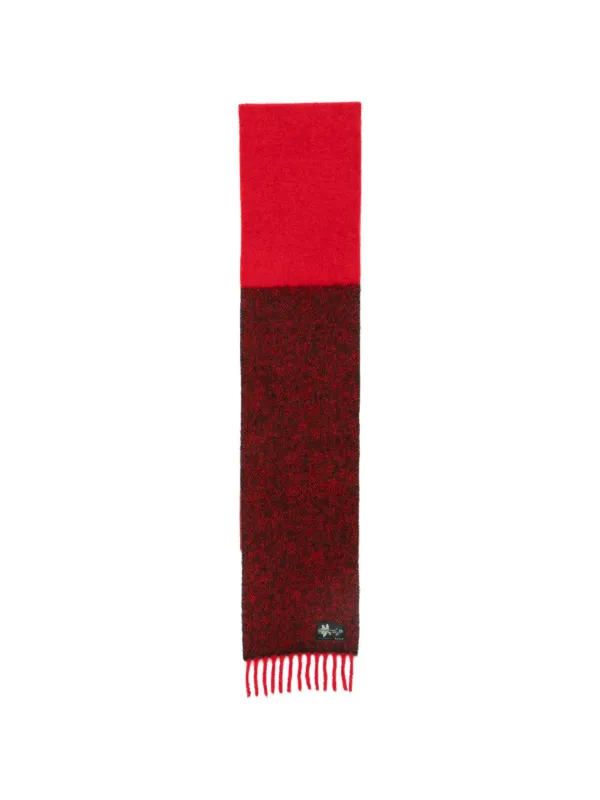 Paul Smith Colour-block Fringed Scarf in Red