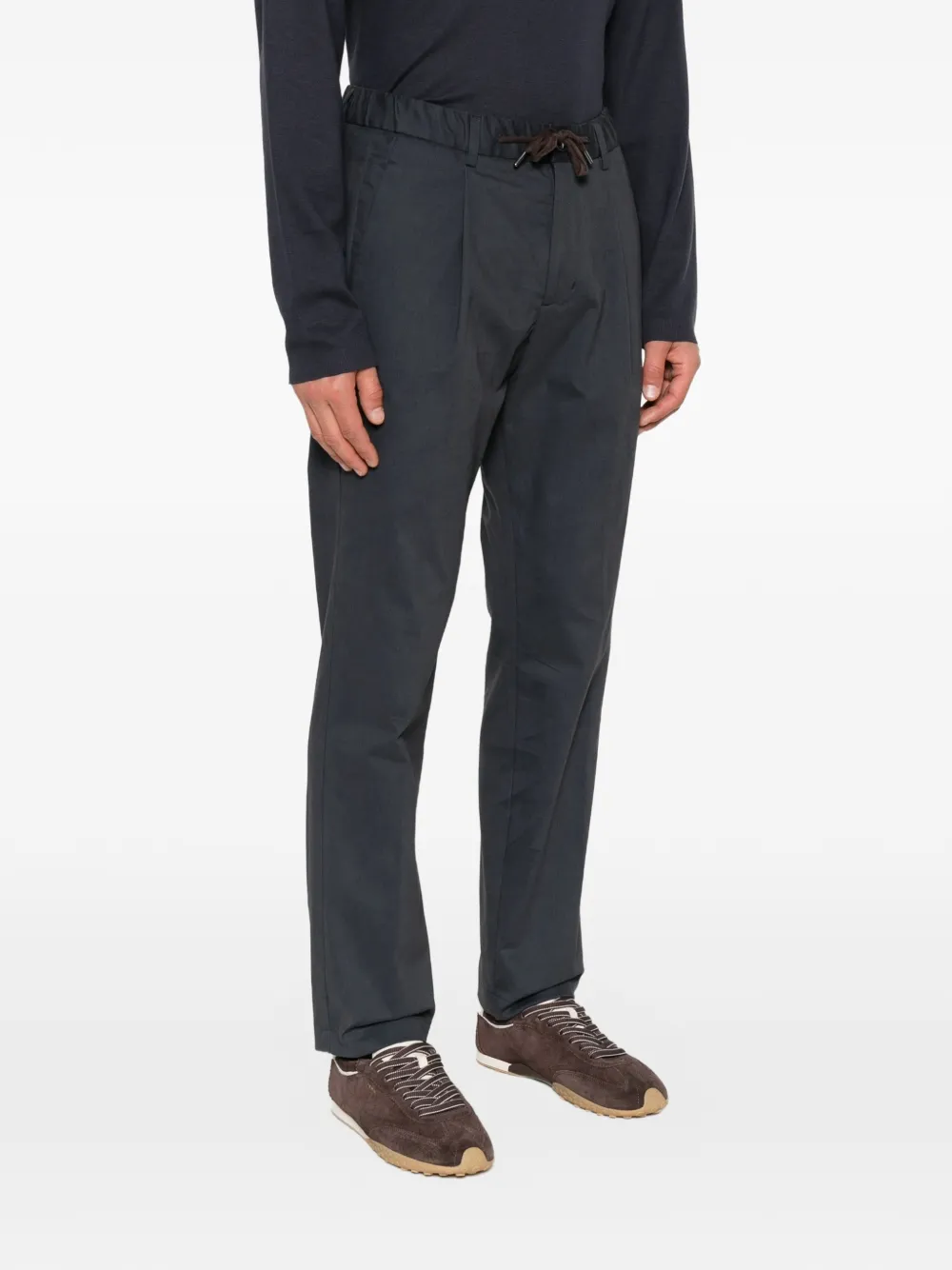 Herno Plooibroek met trekkoordtaille Blauw