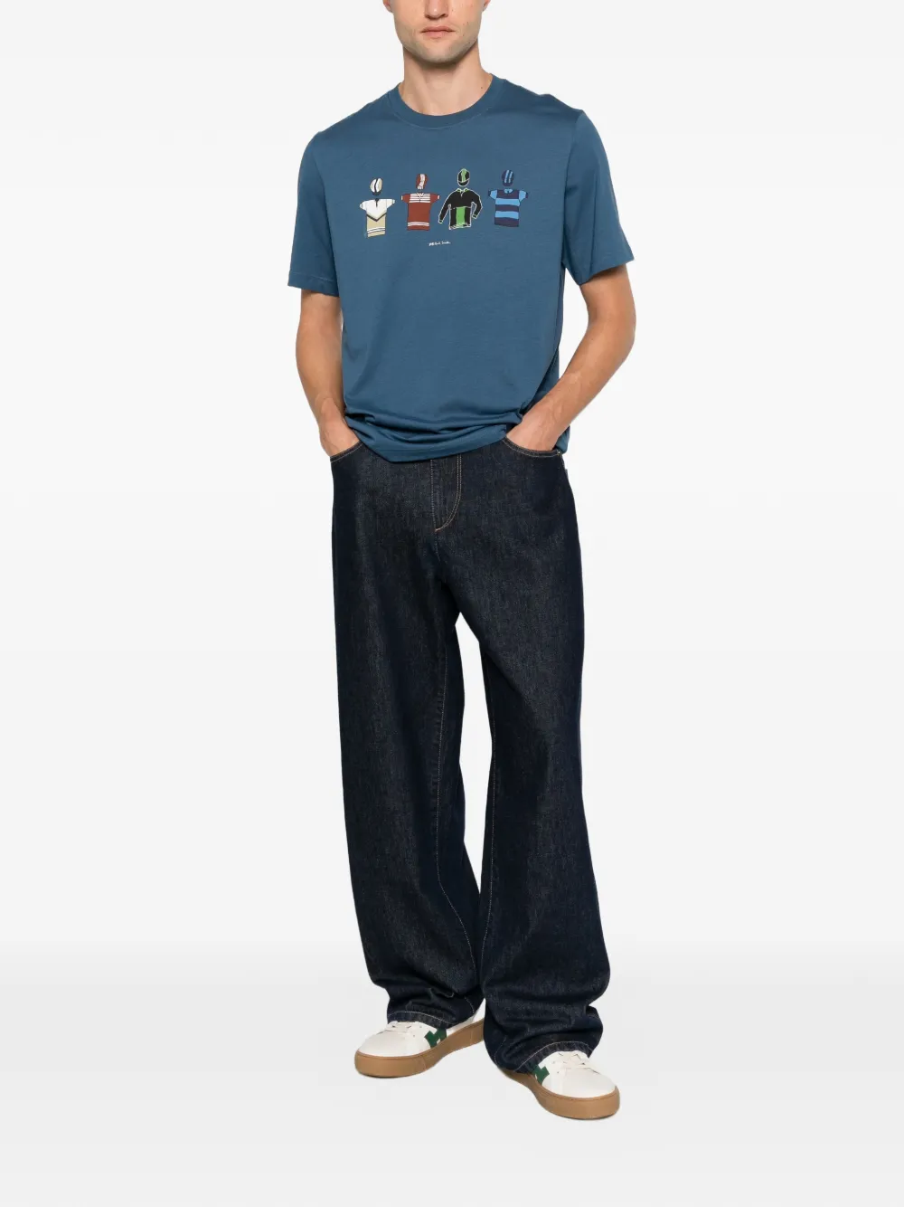PS Paul Smith T-shirt met grafische print Blauw