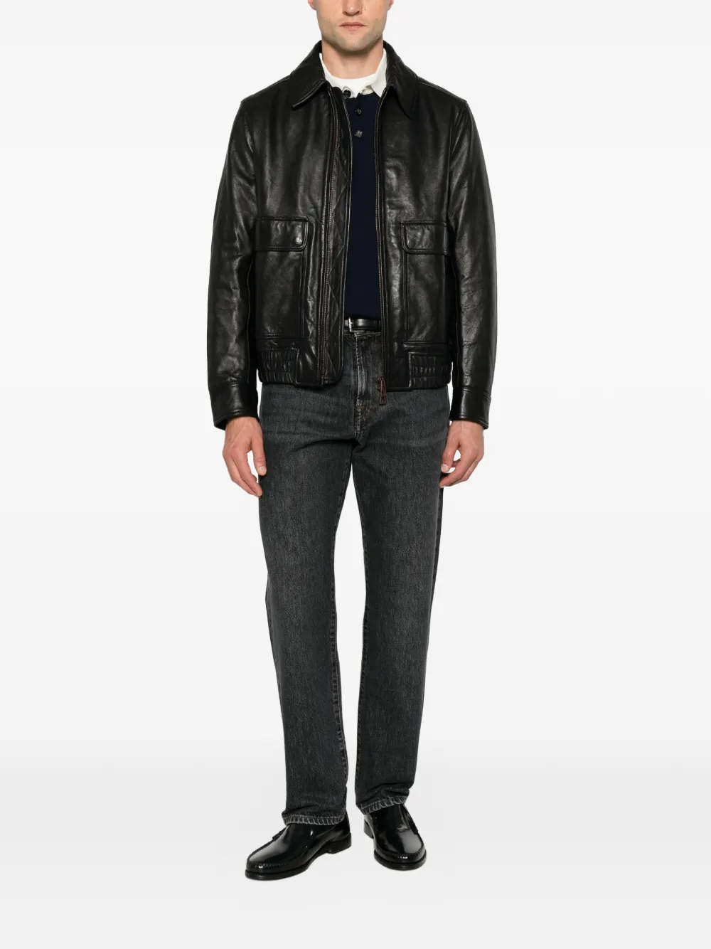 PS Paul Smith Leren jack Zwart