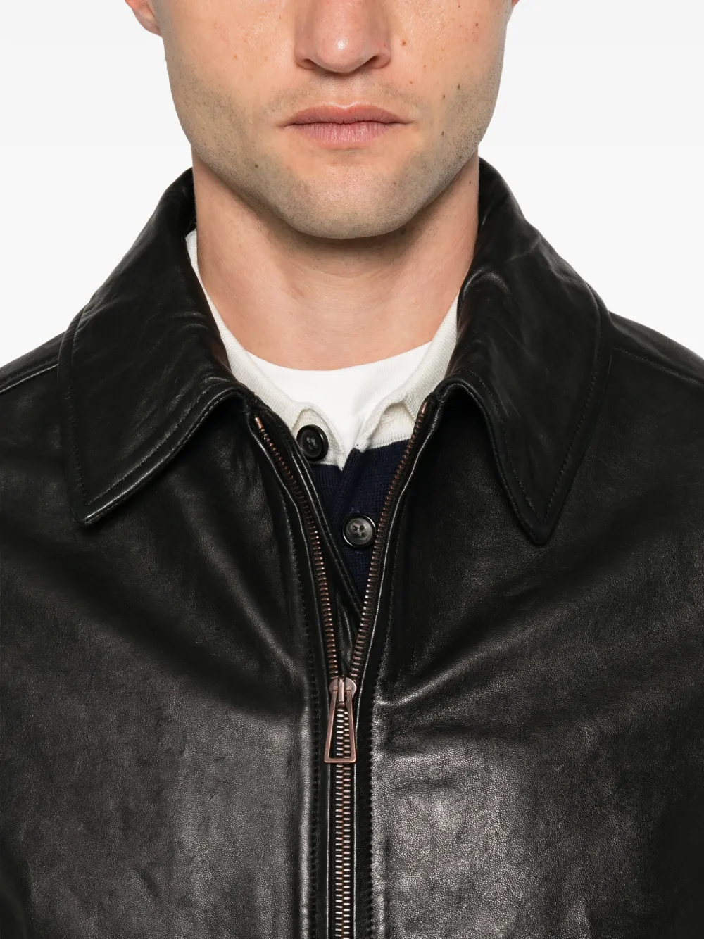 PS Paul Smith Leren jack Zwart
