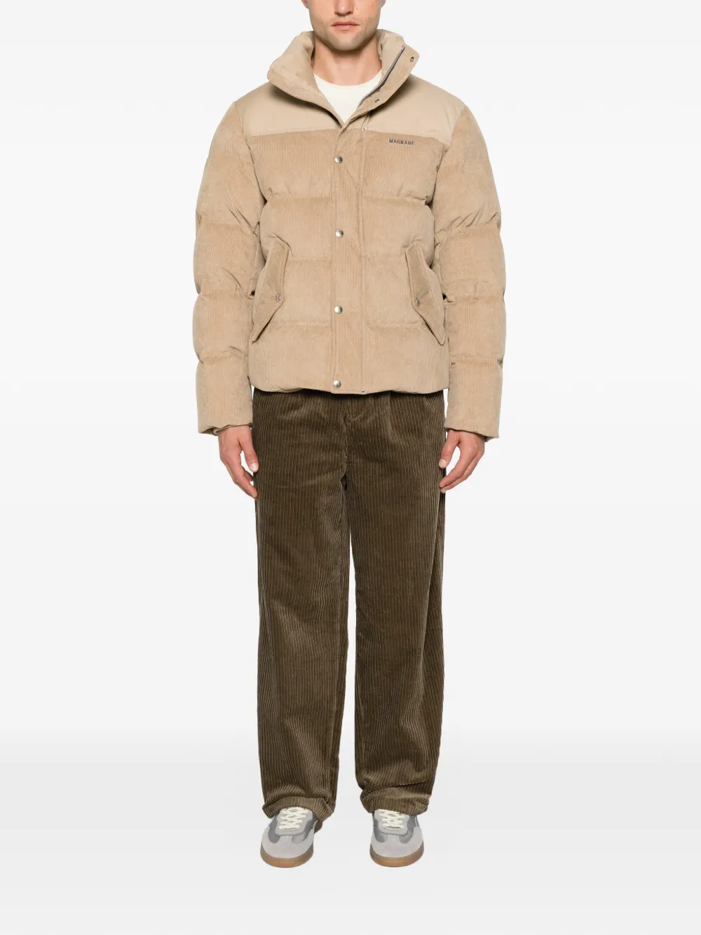 Mackage Gewatteerd ribfluweel jack Beige