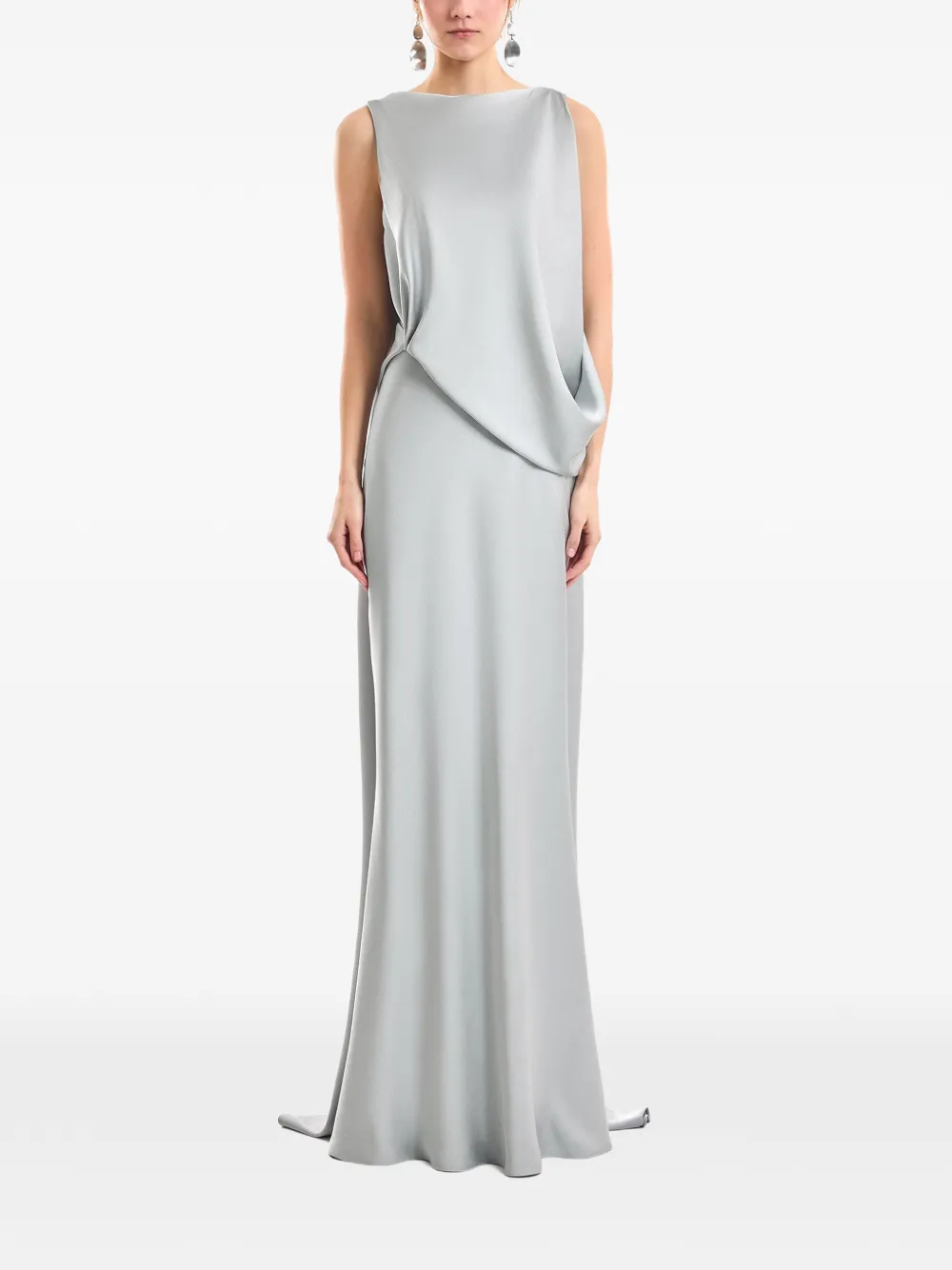 Gemy Maalouf bateau-neck draped dress