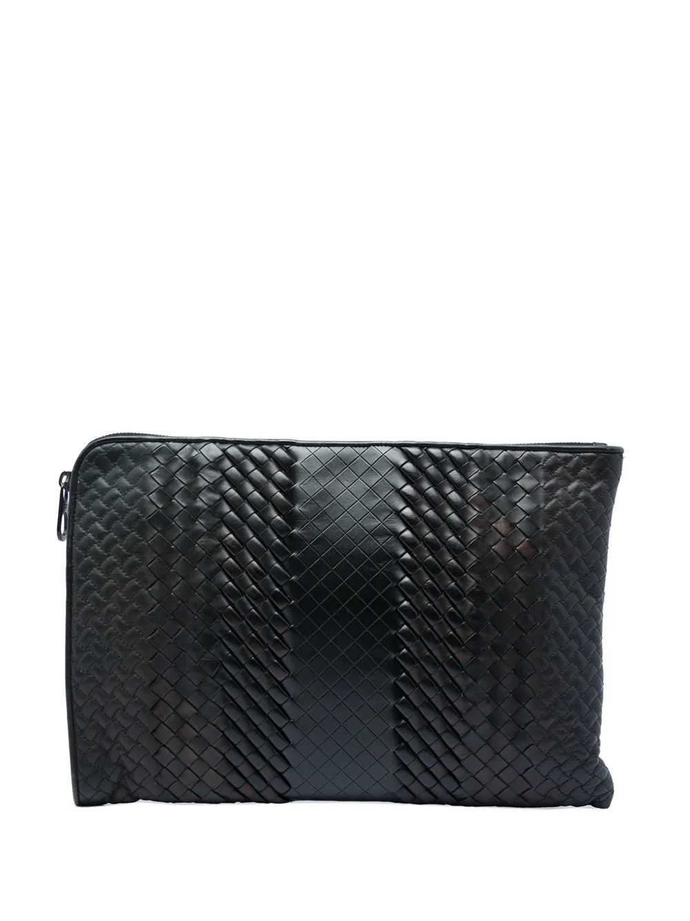Bottega Veneta Pre-Owned 2012-2026 Nappa Intreccio Imperatore Zip clutch bag - Marrone