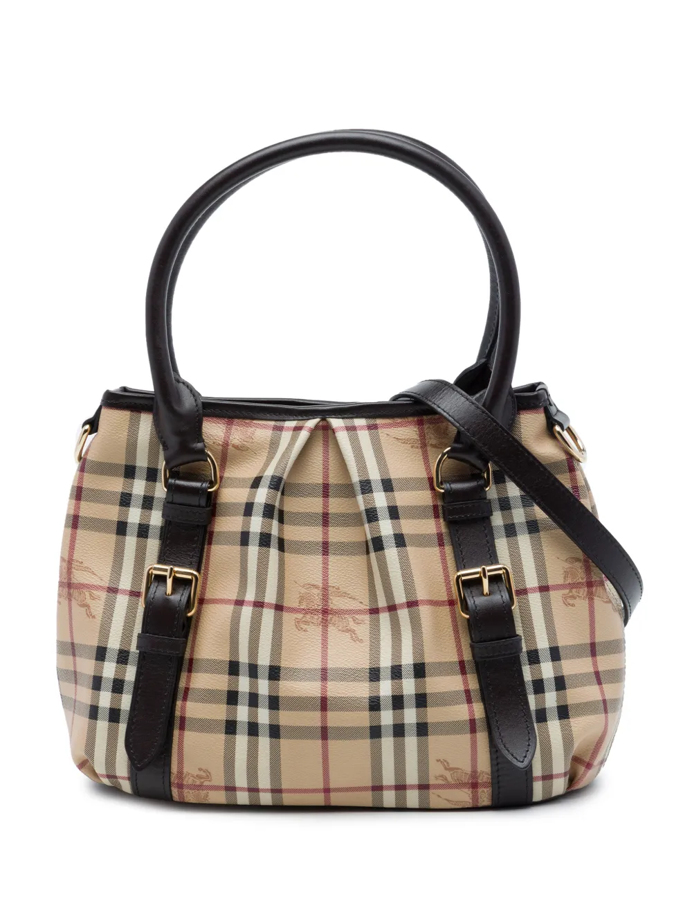 Burberry Pre-Owned 2010-2015 Small Haymarket Check Coated Canvas Northfield satchel - Toni neutri