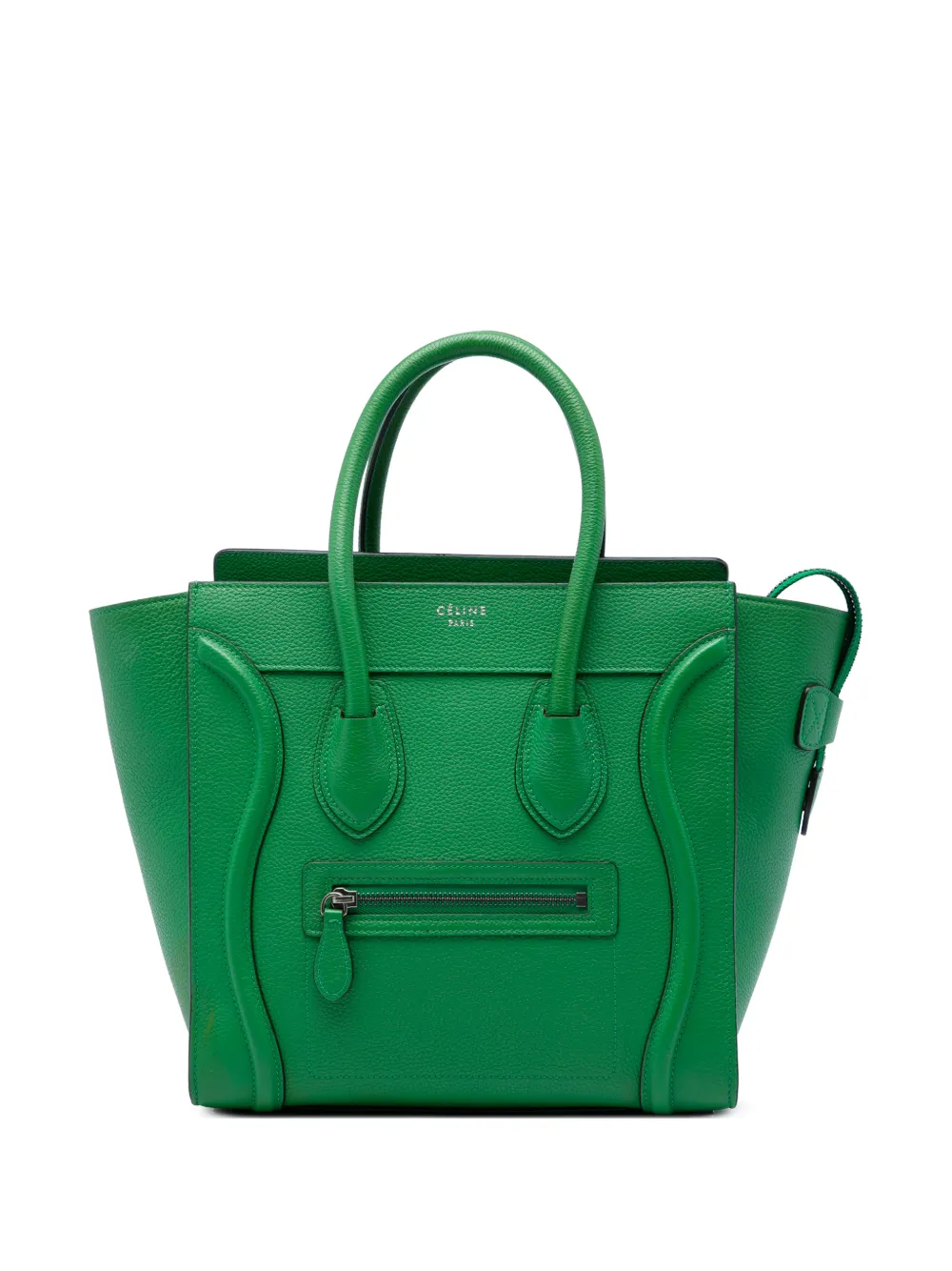 Celine Pre-Owned 2015 Micro Drummed Calfskin Luggage tote bag - Verde