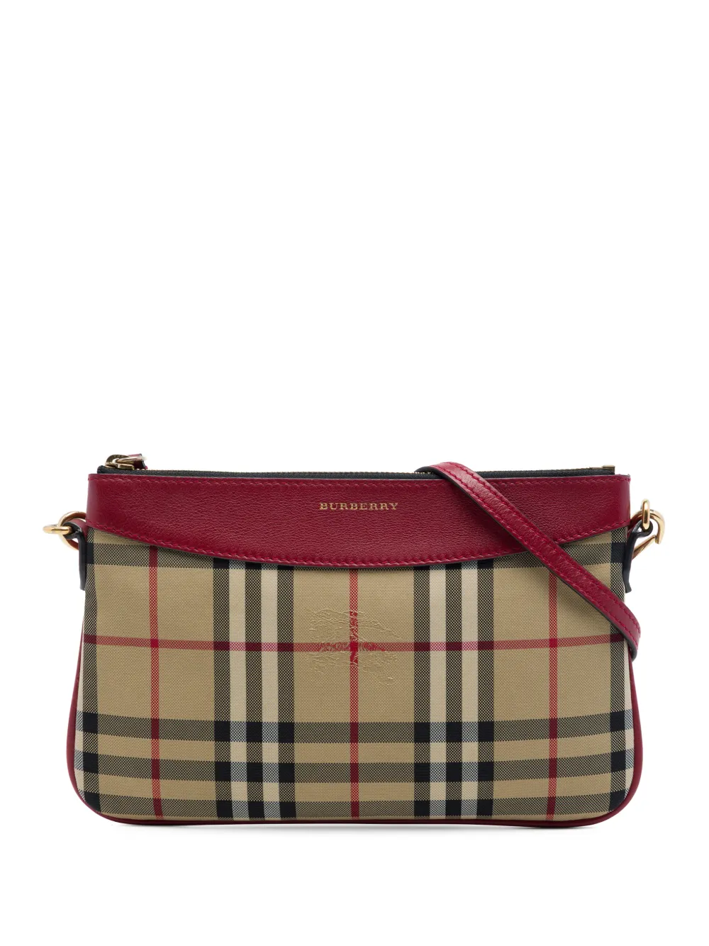 Burberry Pre-Owned 2000-2017 Haymarket Check Canvas Peyton crossbody bag - Toni neutri