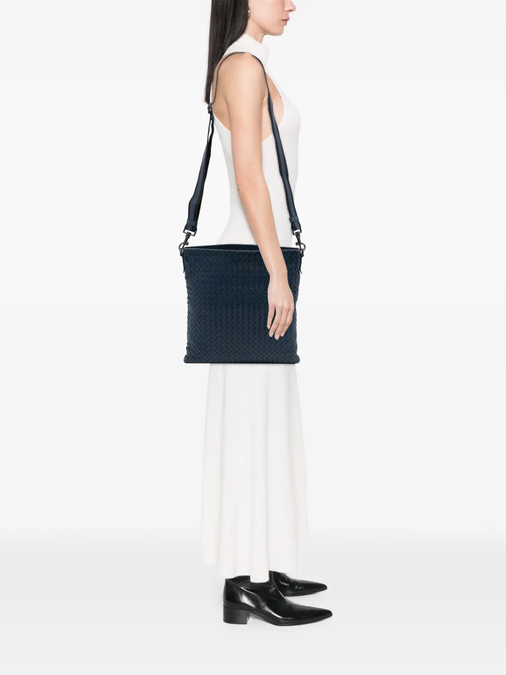 Bottega Veneta Pre-Owned 2011 Nappa Intrecciato VN crossbodytas Blauw