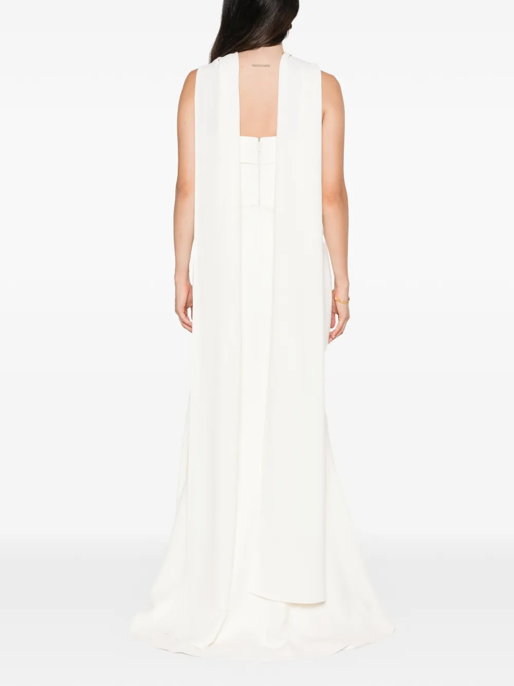 Elie Saab Strapless maxi-jurk Wit
