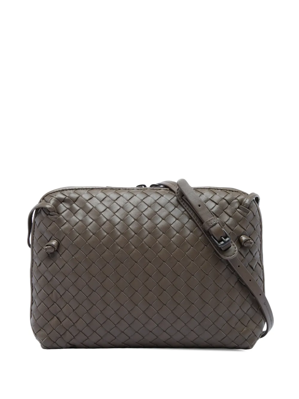 Bottega Veneta Pre-Owned 2012-2026 Nappa Intrecciato Nodini crossbody bag - Marrone