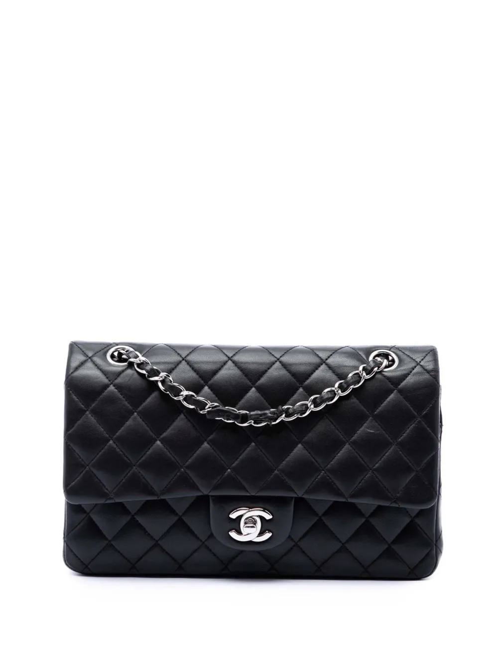 CHANEL Pre-Owned 2009-2010 Medium Classic Lambskin Double Flap shoulder bag - Nero