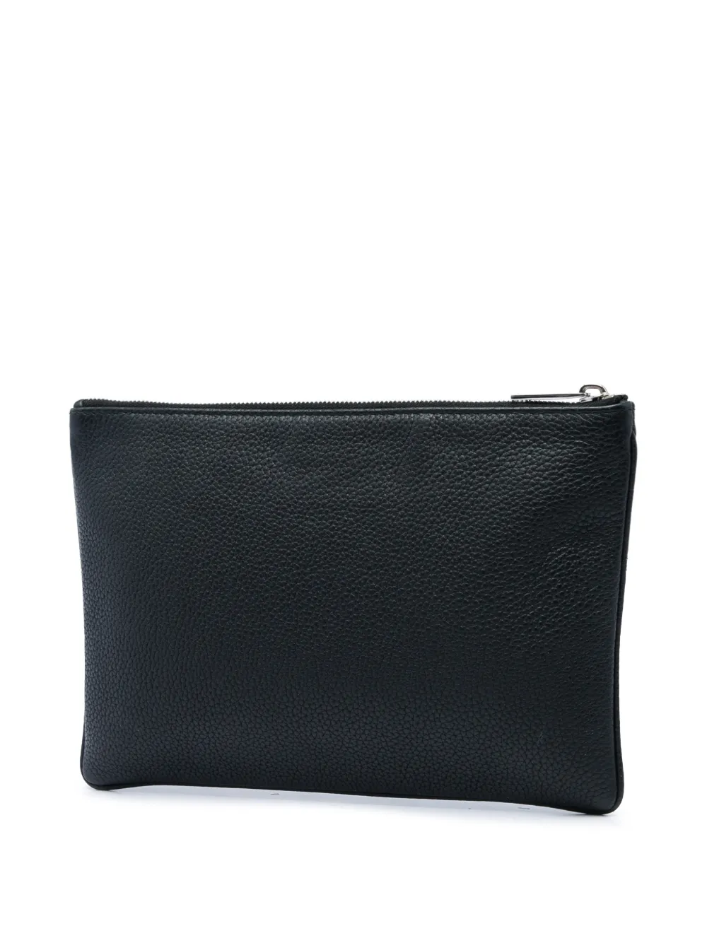 Christian Dior Pre-Owned 2018 Atelier clutch van bewerkt kalfsleer Zwart
