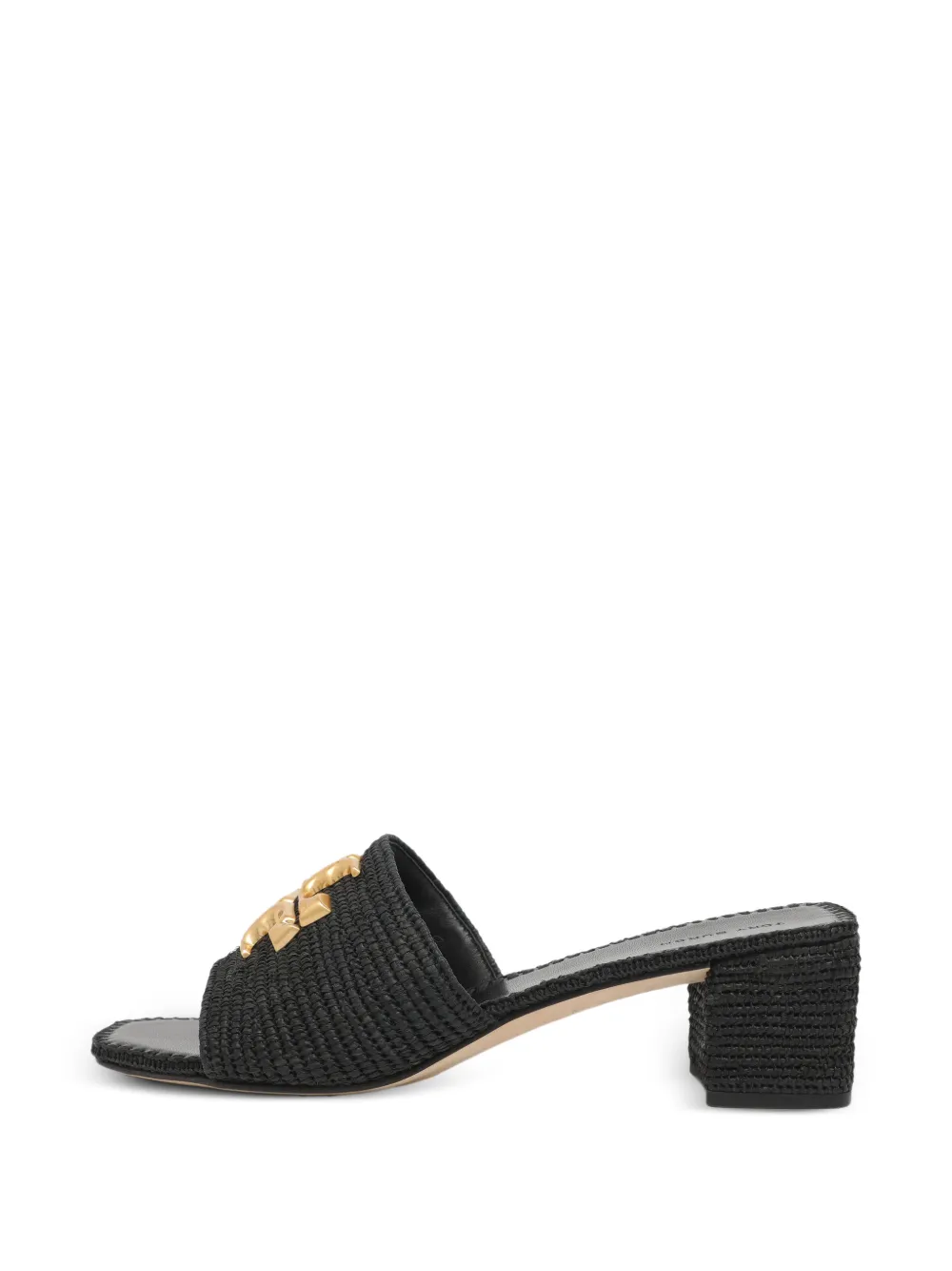 Tory Burch sandales Eleanor en raphia - Noir Tory Burch sandales Eleanor en raphia - Noir