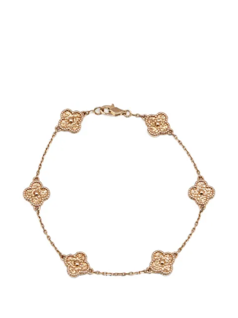 Van Cleef & Arpels Pre-Owned Sweet Alhambra hammered bracelet