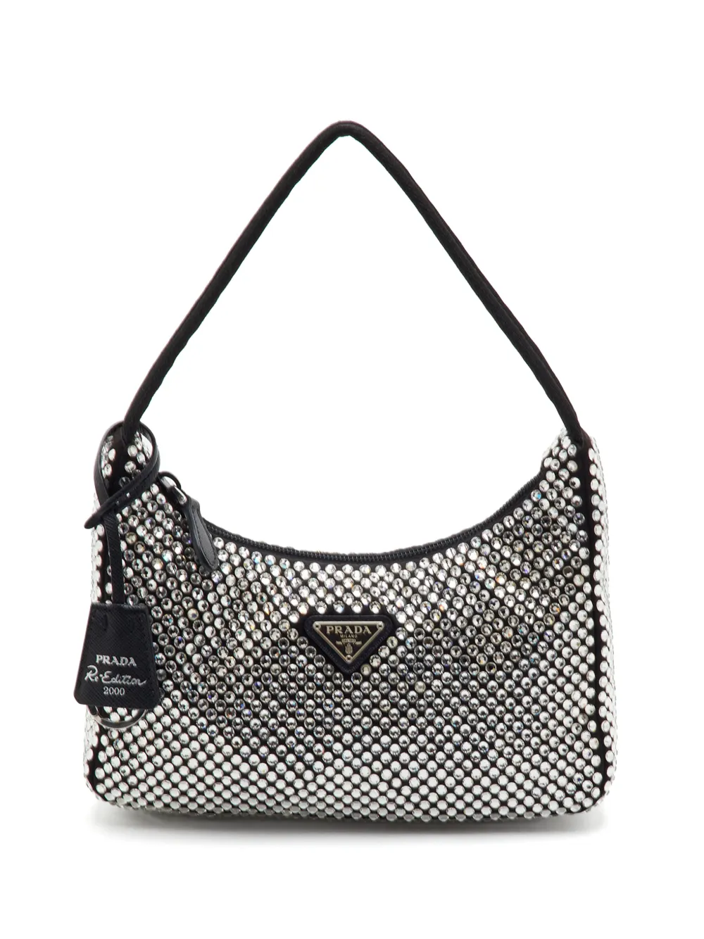 Prada Pre-Owned mini cabas 2000 Re-Edition à ornements de cristaux - Noir