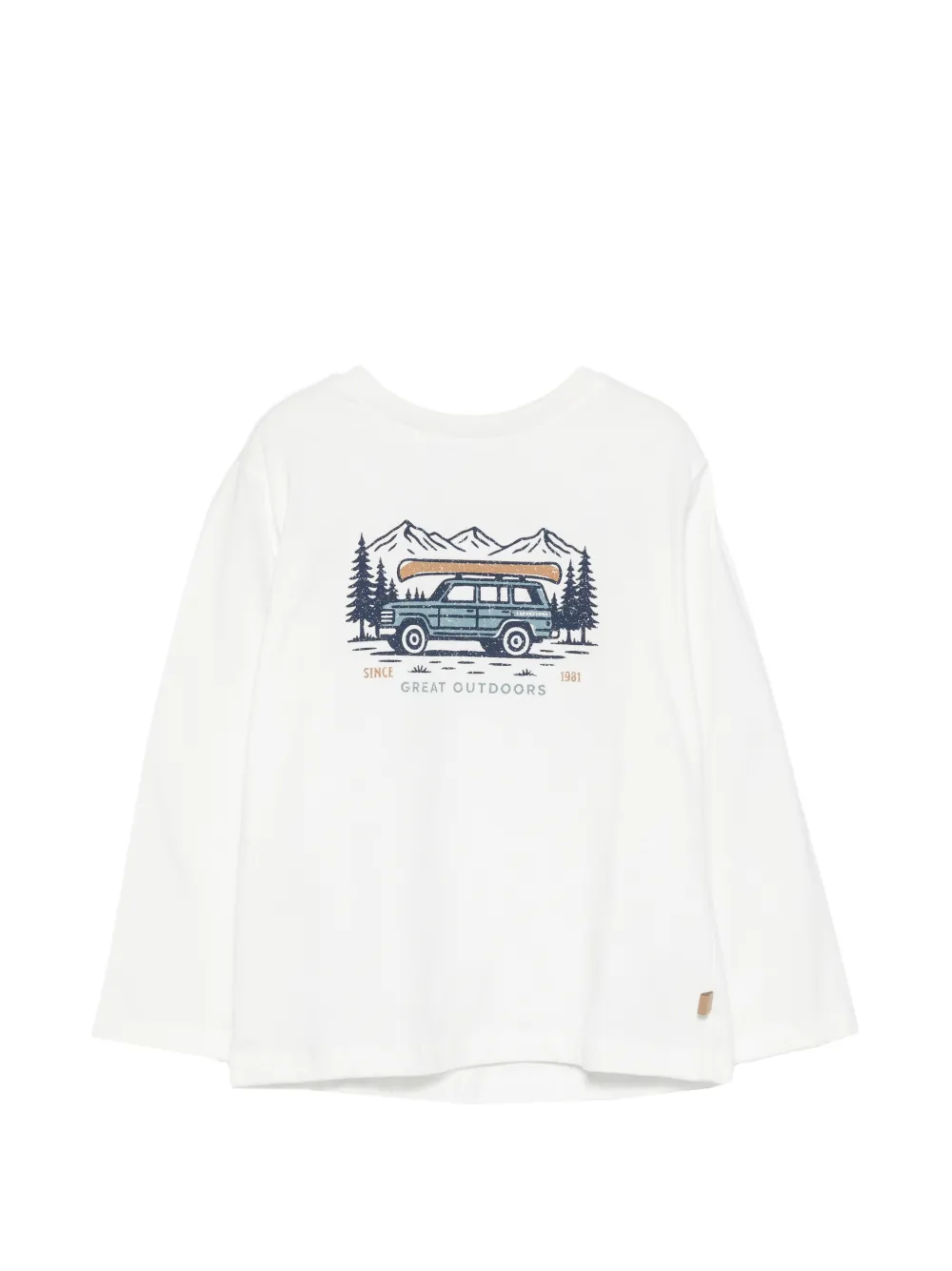 LARANJINHA T-shirt con stampa grafica e maniche lunghe - Bianco