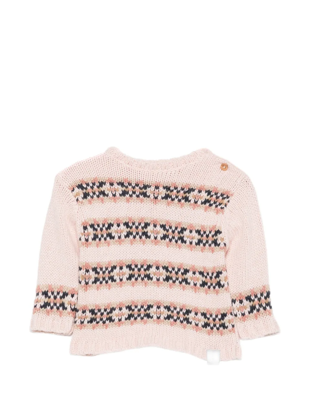 Snug Maglione Fair Isle con bottoni - Rosa