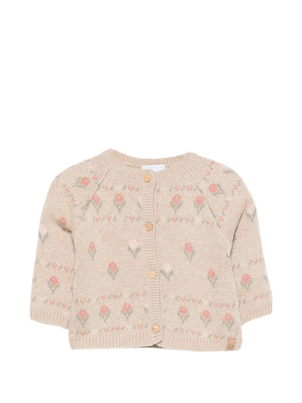 LARANJINHA Cardigan a fiori - Toni neutri