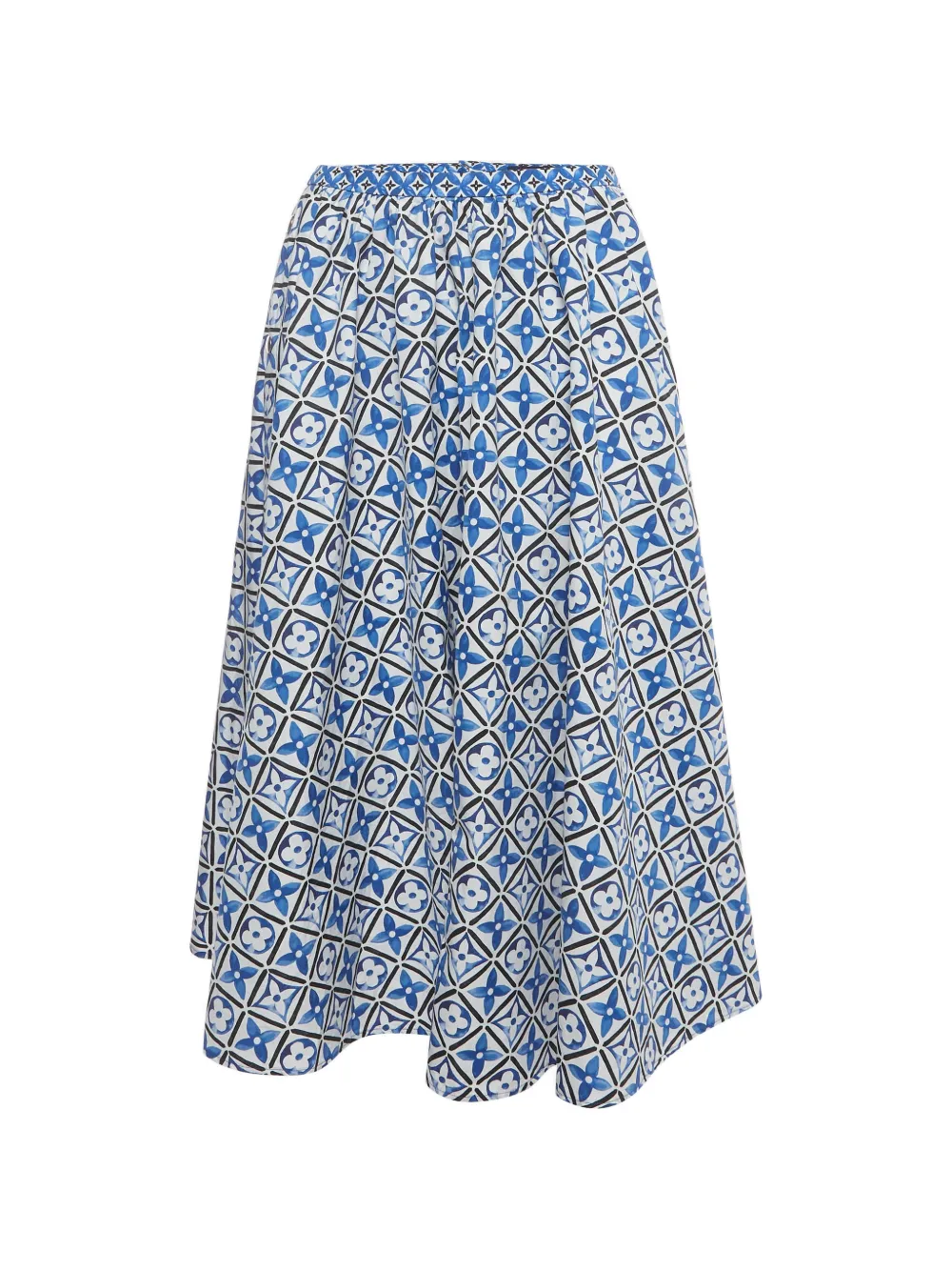 Louis Vuitton Pre-Owned monogram flared skirt - Bianco