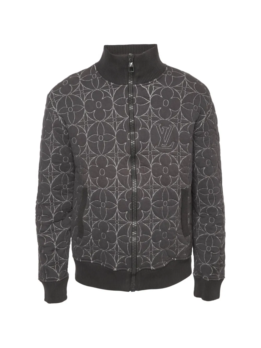 Louis Vuitton Pre-Owned veste bomber Monogram Flower - Gris Louis Vuitton Pre-Owned veste bomber Monogram Flower - Gris