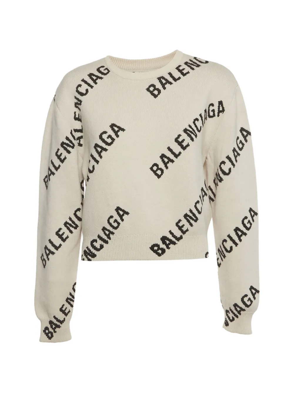 Balenciaga Pre-Owned logo-embroidered sweater - Bianco