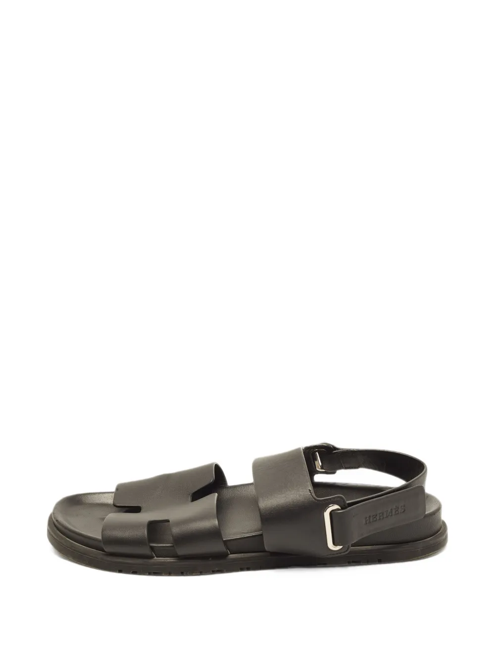 Hermès Pre-Owned Genius leather flat sandals - Nero