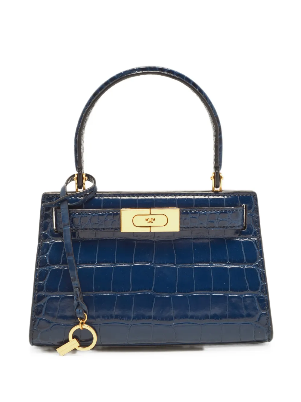 Tory Burch Lee Radziwill croc-embossed top tote bag - Blu
