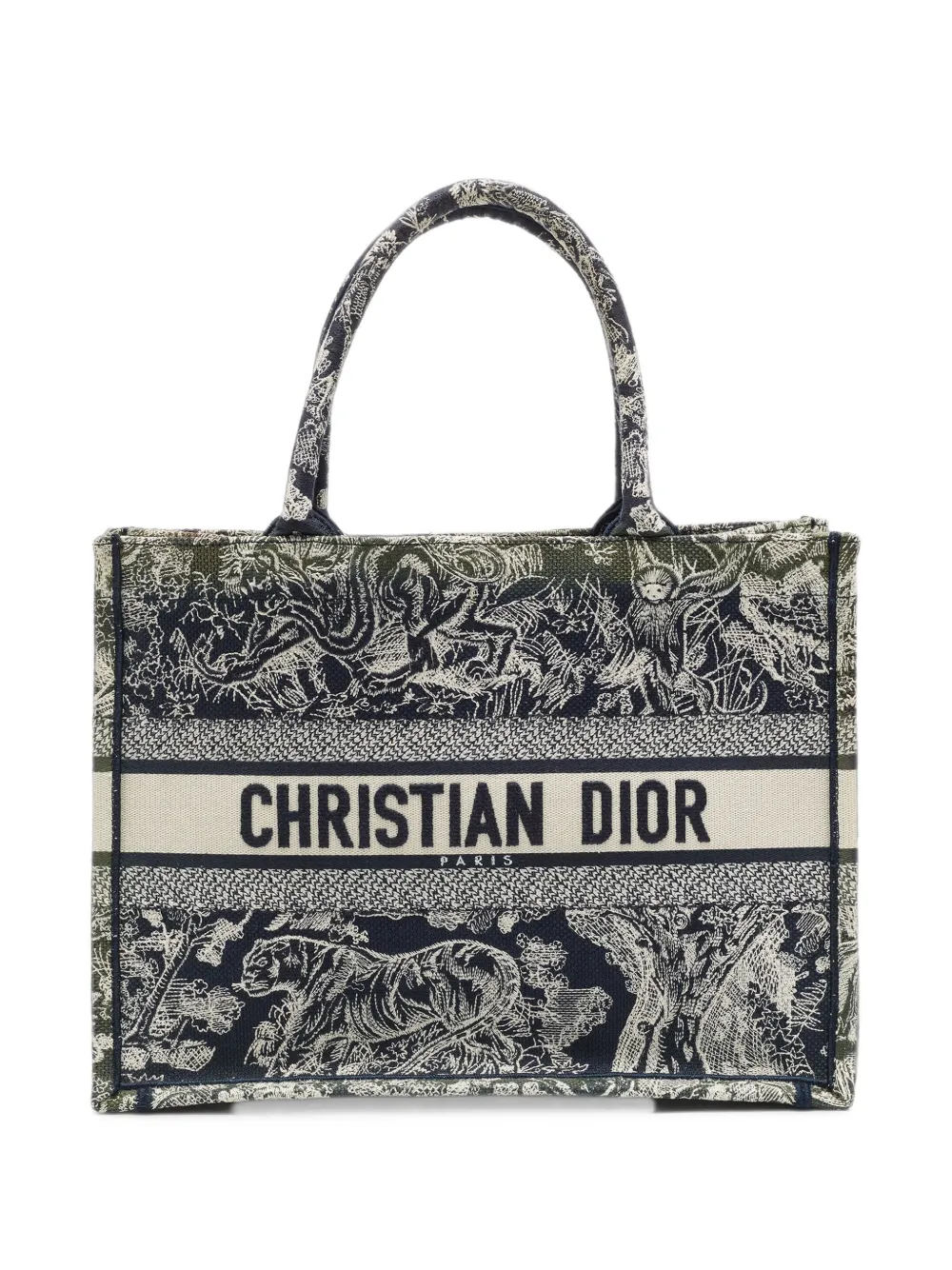 Christian Dior Pre-Owned 2021 medium Book Toile de Jouy tote bag - Bleu Christian Dior Pre-Owned 2021 medium Book Toile de Jouy tote bag - Bleu