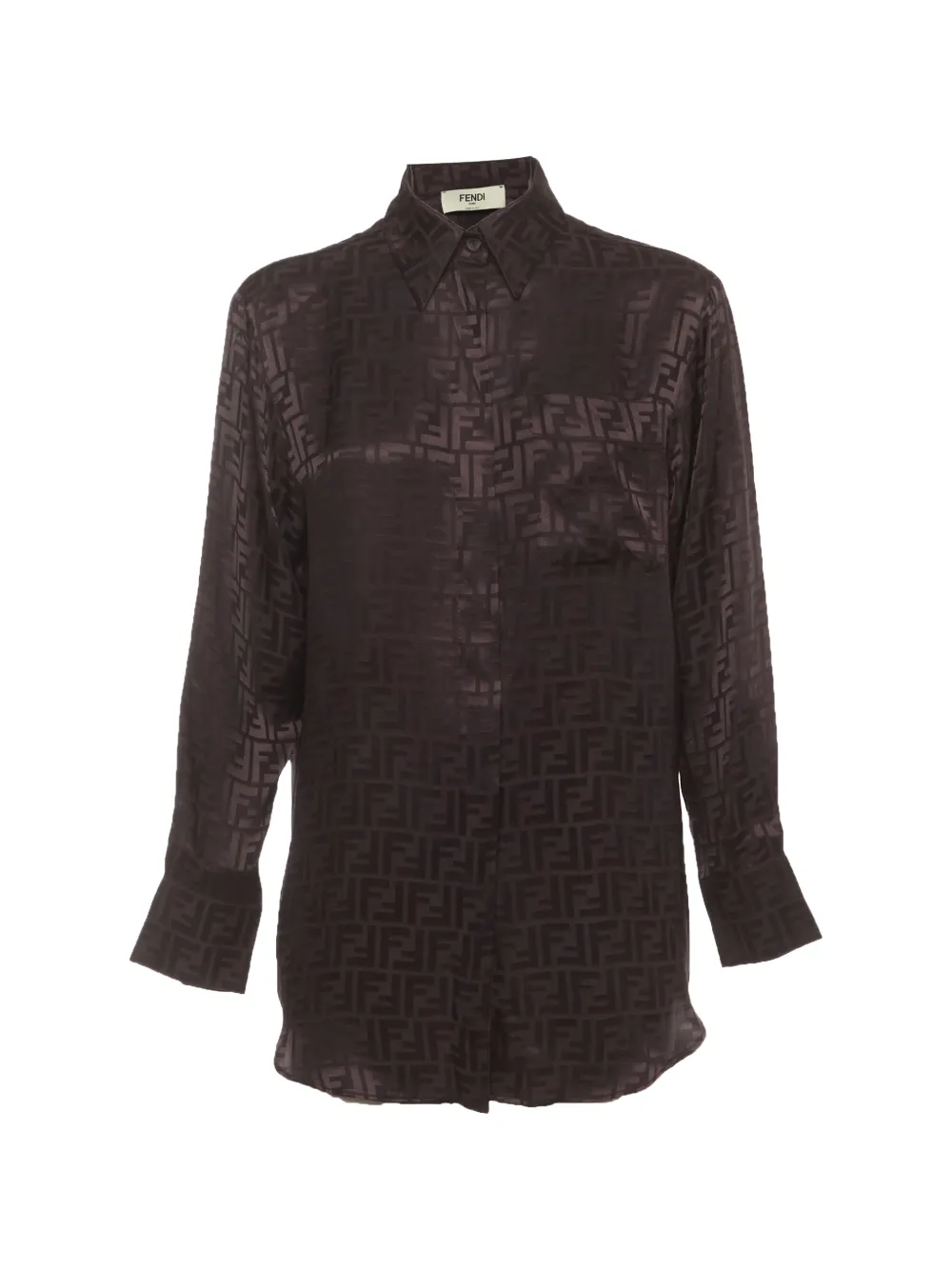 Fendi Pre-Owned Zucca jacquard shirt - Viola