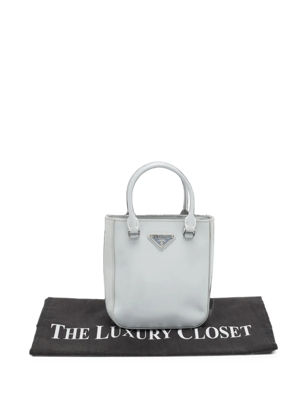 Prada Pre-Owned ロゴプレート ハンドバッグ | ブルー | FARFETCH JP