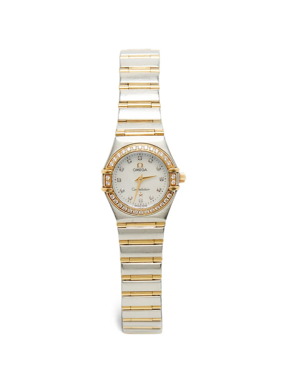 Pre-owned Omega 1998 Constellation Diamond 22.5mm Watch In 白色