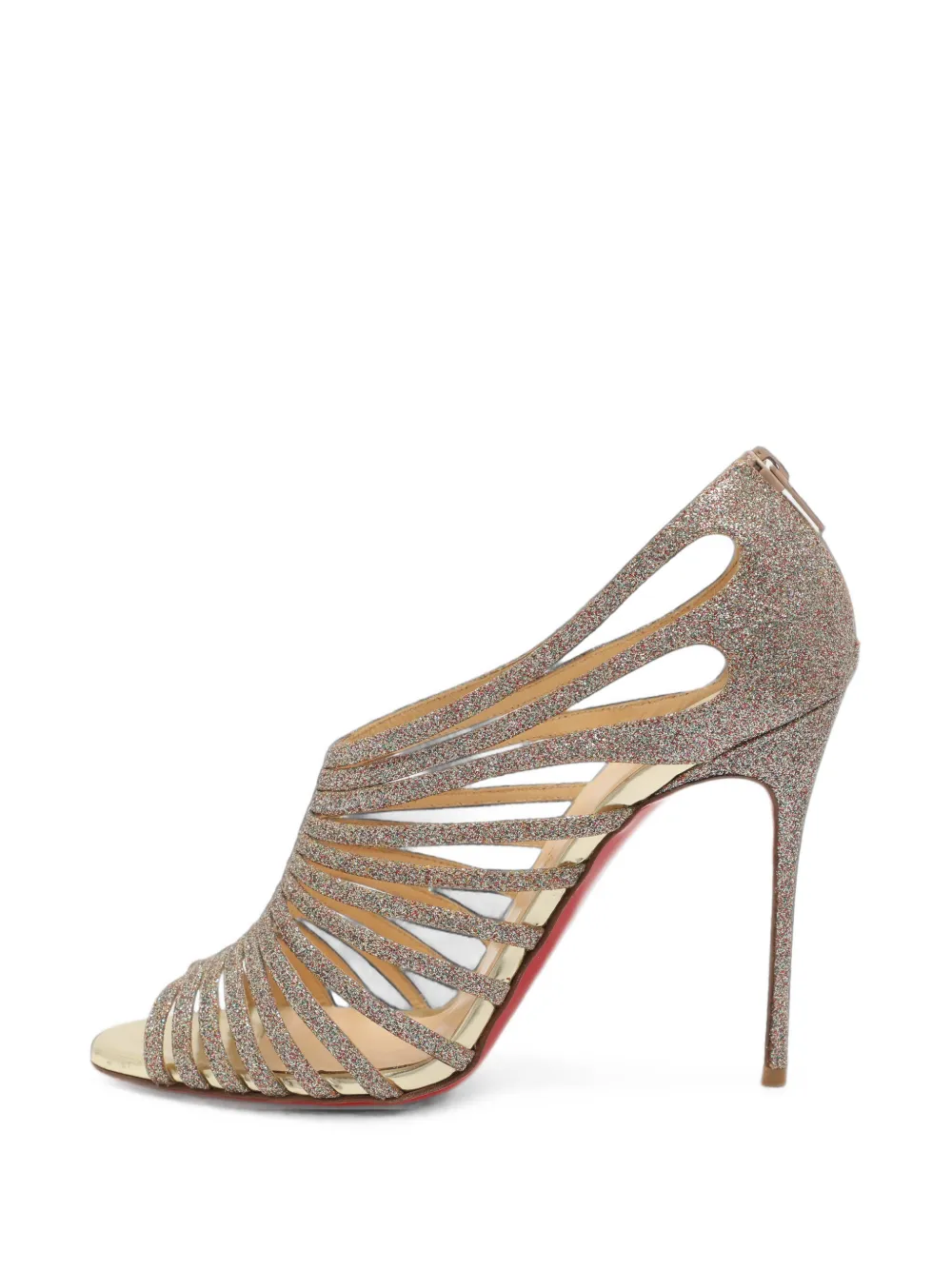 Christian Louboutin Pre-Owned Multibrida Pumps mit Glitter-Detail - Grau