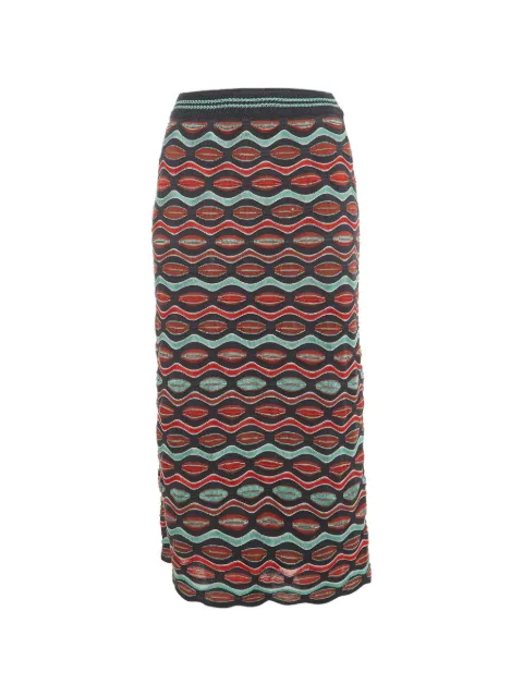 Missoni Pre-Owned falda midi tejida con motivo de ondas